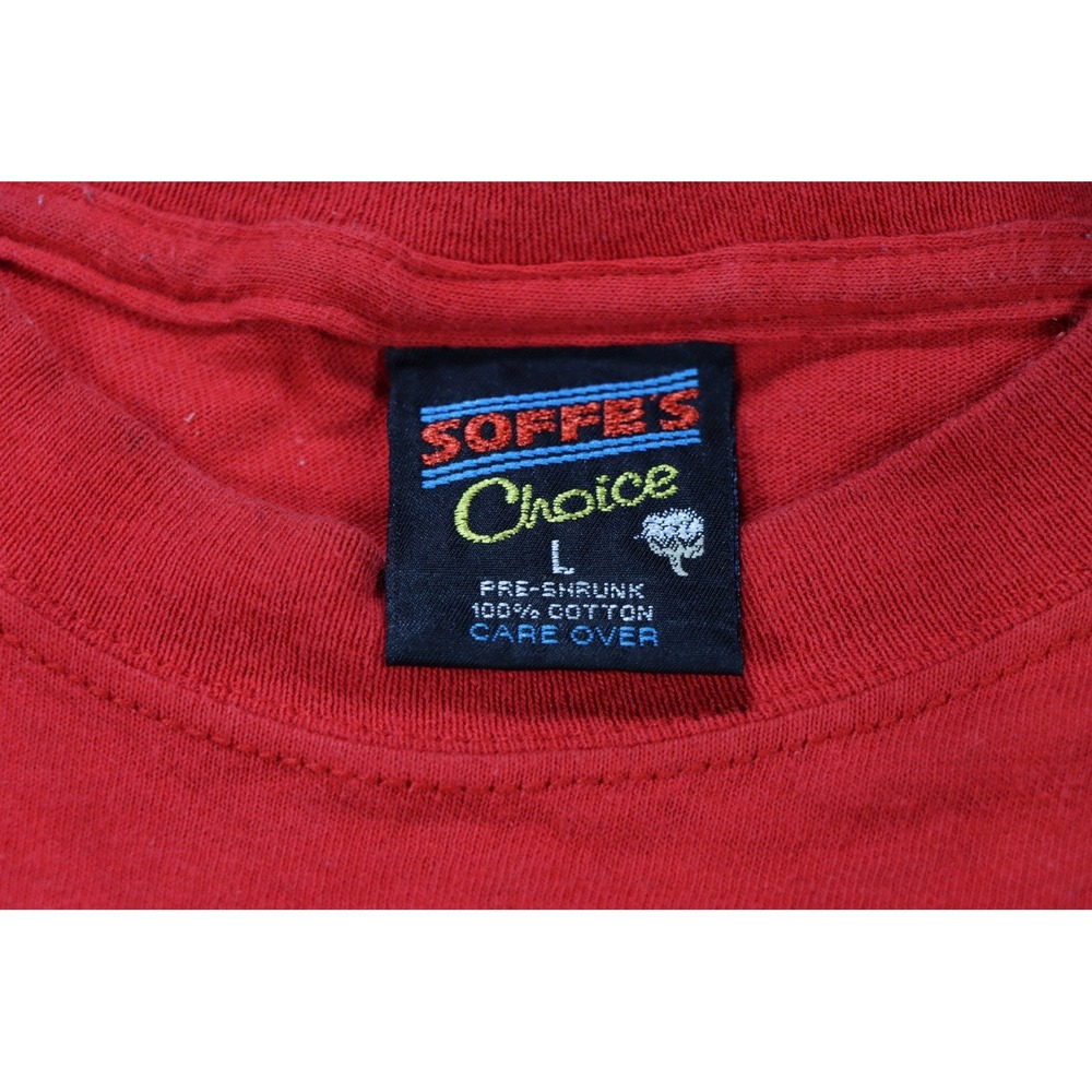 Vintage 90s USMC Marine Corps Bulldog T Shirt L Soffe Choice Red Devil Dog USA - Picture 3 of 6